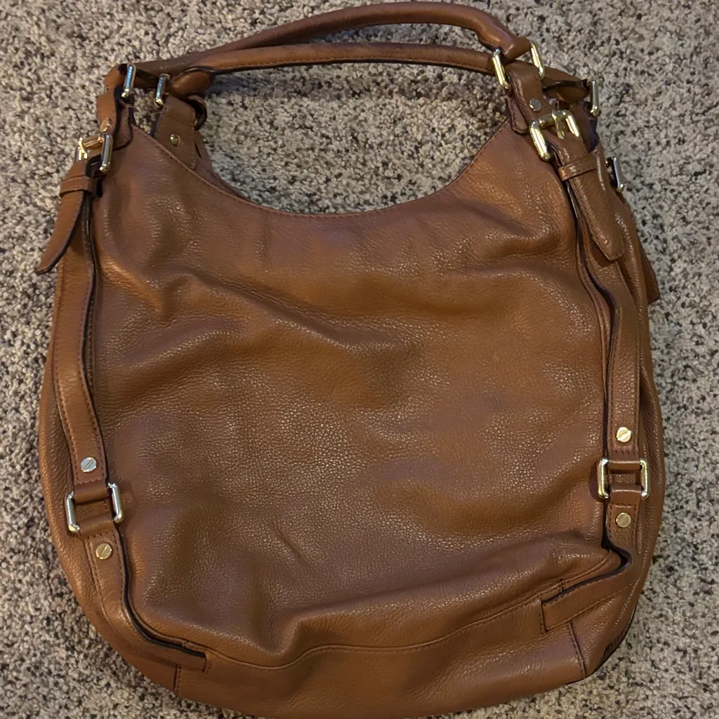 Michael Kors Tan Leather Hobo Bag - Image 2