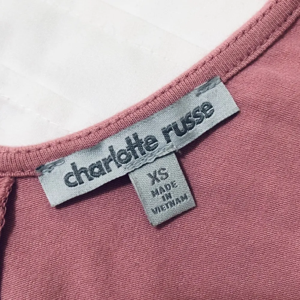 Dusty Rose Charlotte Russe Strappy Crop Top - Image 3