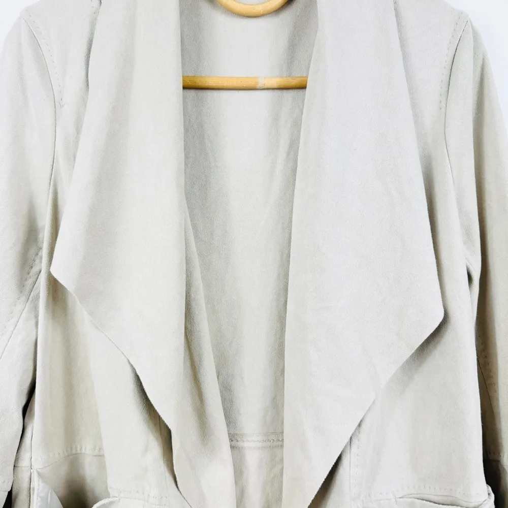 Max Studio  faux suede shawl collar open thin spring jacket - Image 7