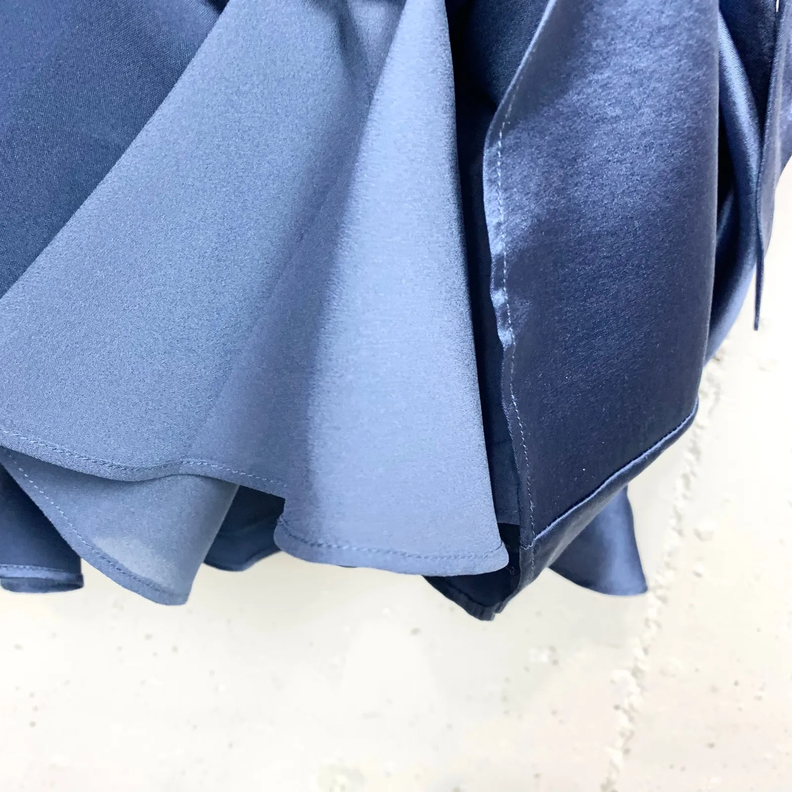 Veronica Beard Womens Agatha Ruched Long Sleeve Stretch Silk Dress Blue Size 14 - Image 14