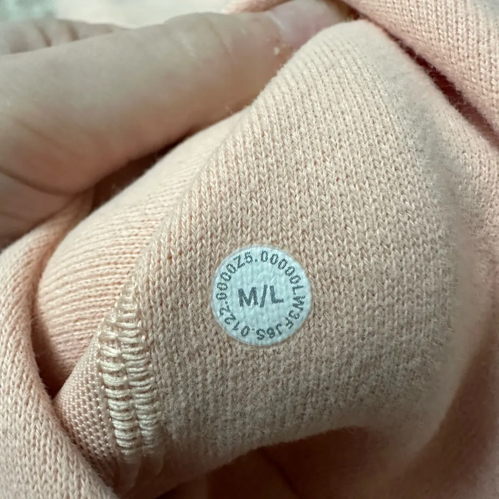 Lululemon Scuba Oversized Funnel Neck Half-Zip Peach Satin Size M/L - Image 4
