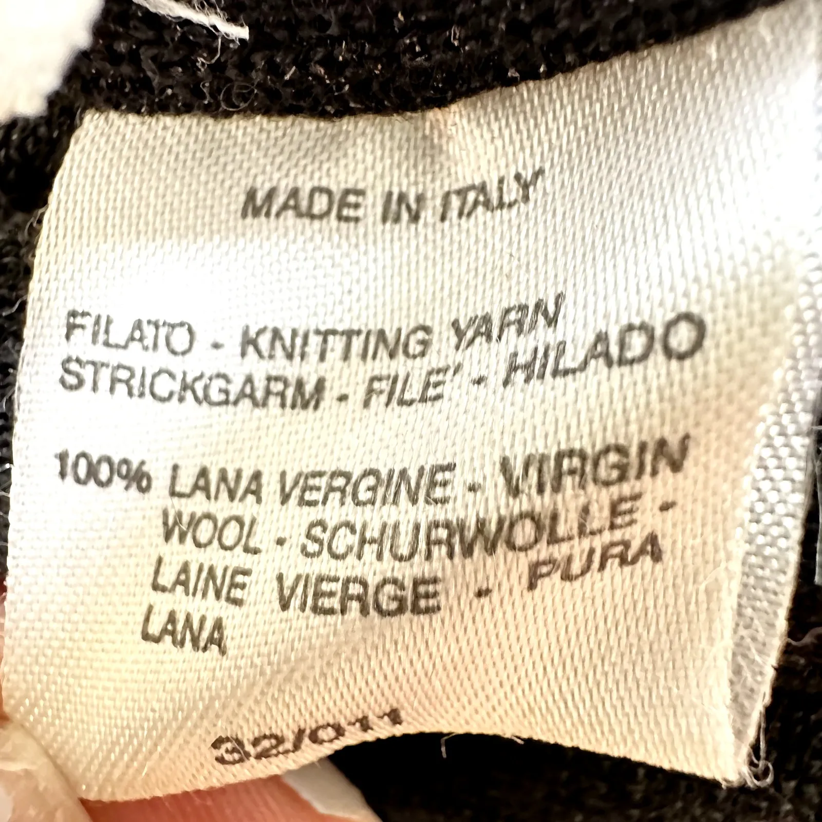 Max Mara 100% Wool Sweater Turtleneck Pullover Ribbed Trim Black XL - Image 7