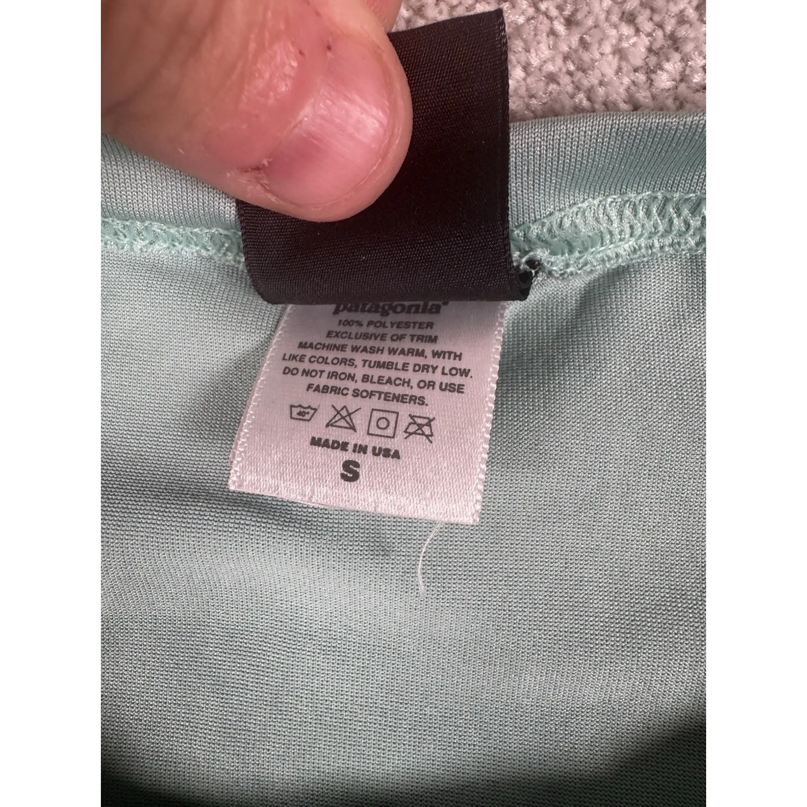 Vtg Patagonia Capilene Cool Daily Short Sleeve Tee S Green Hiking Trail Gorpcore - Image 4