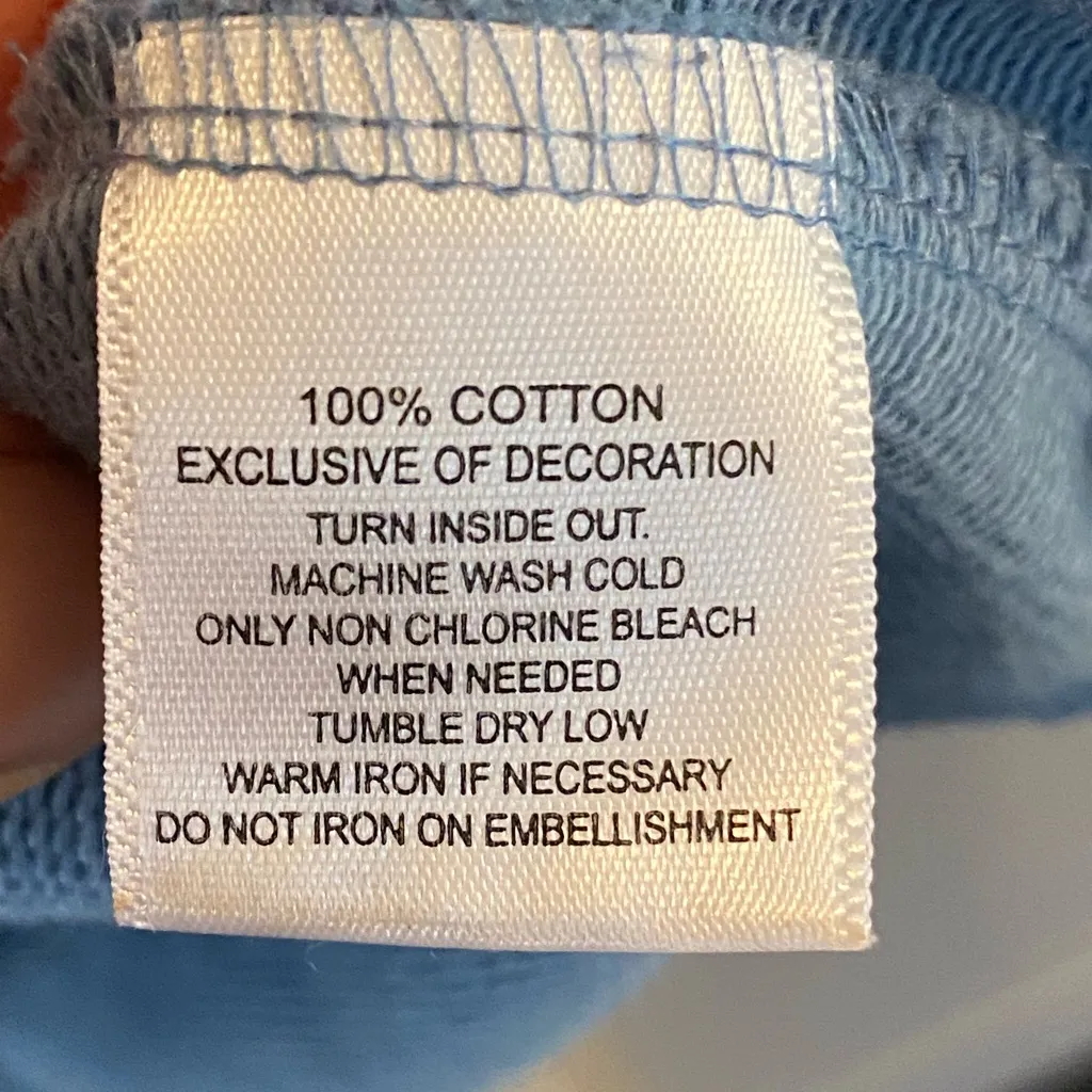 Calvin klein Floral embroidered blue pearl embellished sweatshirt cottagecore - Image 7