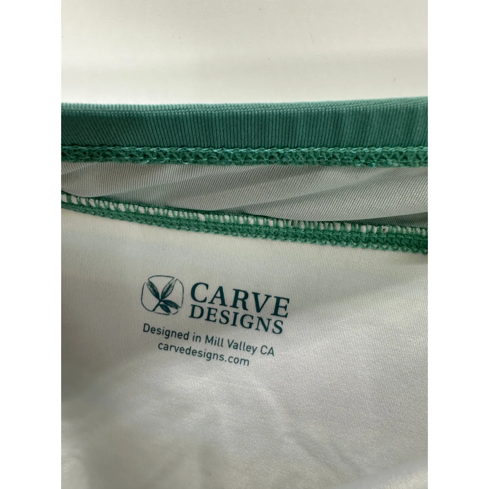 Carve Designs Bikini Bottoms Women XL NWOT Green Blue White Striped Swimsuit - Image 4