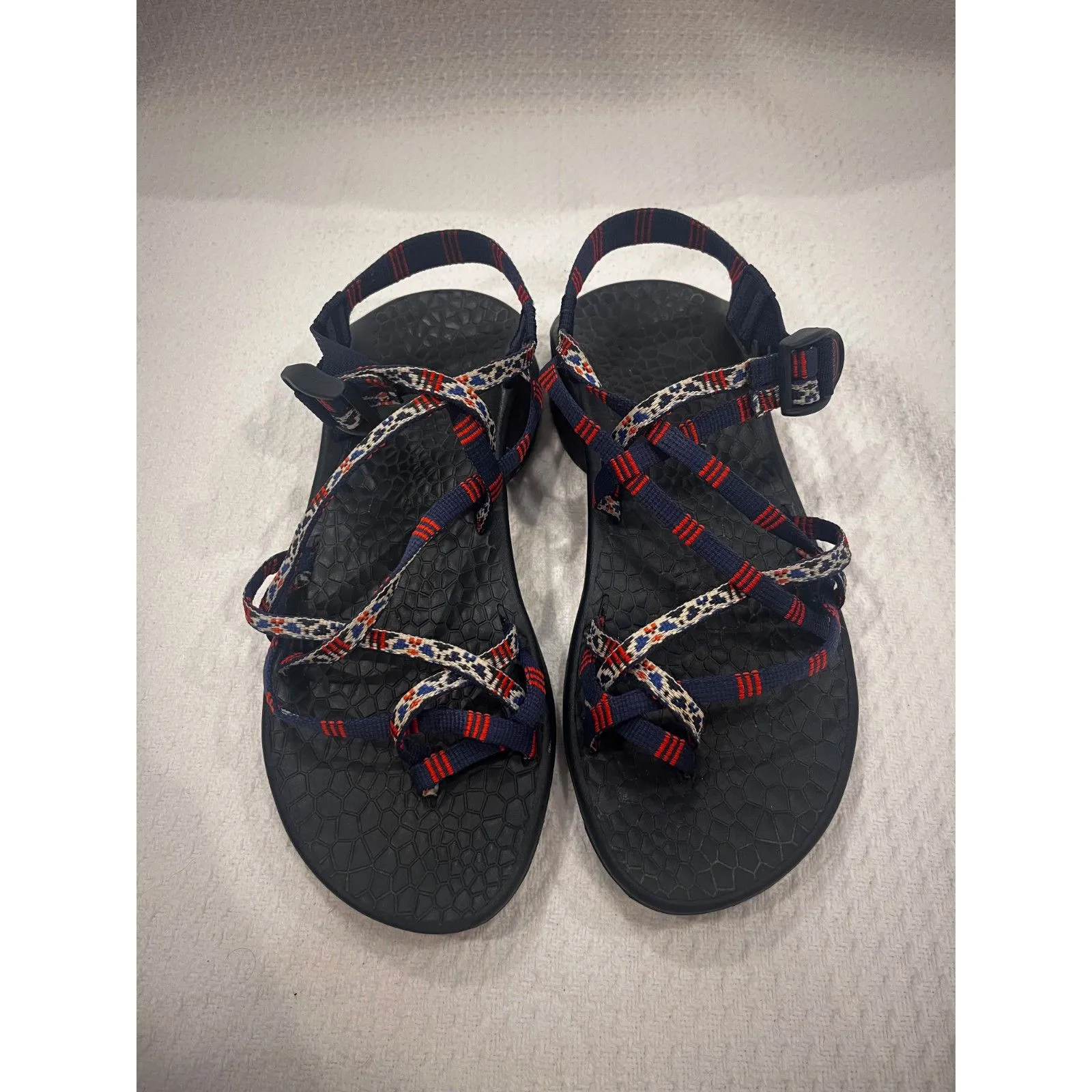 Chaco Women’s Classic Red White Blue Strappy Hiking Sandals Size 9 - Image 11