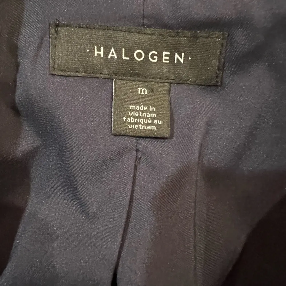 HALOGEN NAVY- BLACK LIBBIE TWEED BLAZER Size Medium EUC - Image 10