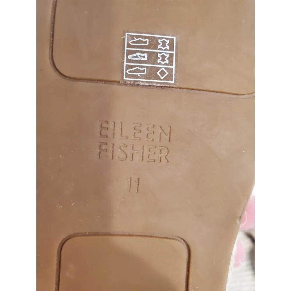 Eileen Fisher Women Lee D'orsay Flat Sandals Size 11 Beige Leather Flats. S41 - Image 3