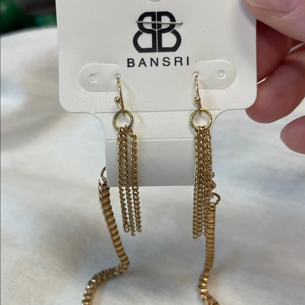 NWT Bansri Necklace Bib Fringe Necklace Gold - Image 2