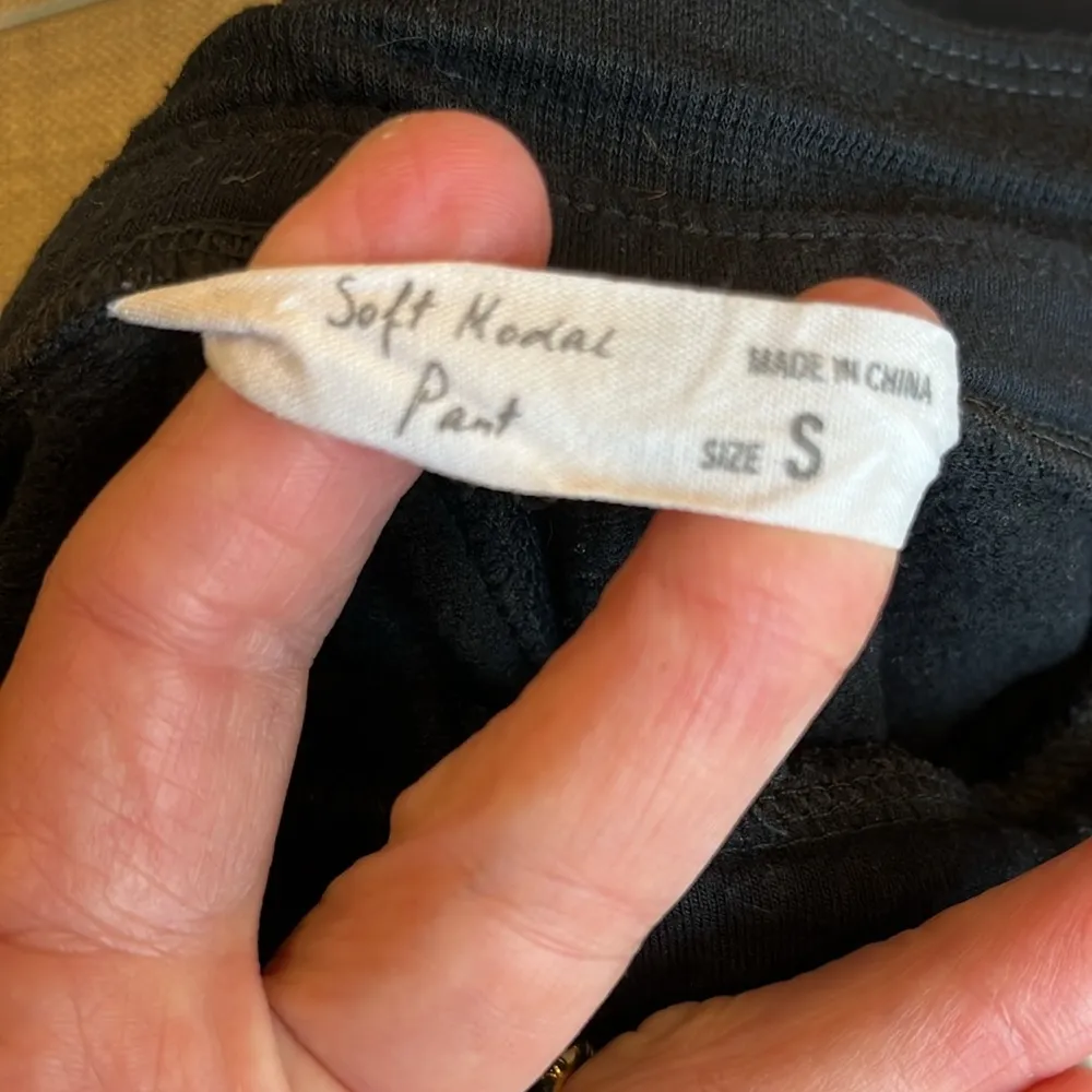 The Comfy Soft Modal Pants Sweatpants Black Drawstring Elastic Womens Small Lounge - Image 9