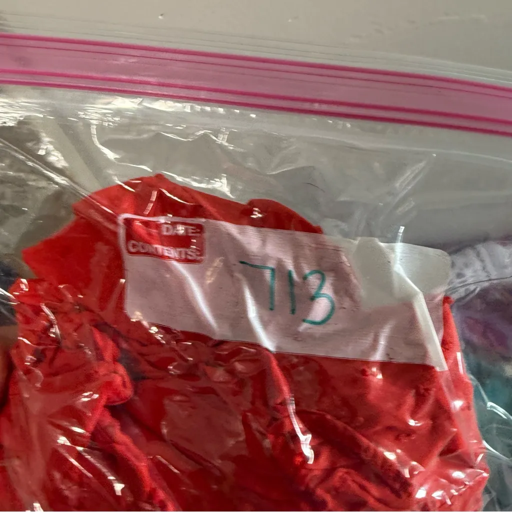 LOFT Coral Bright Orange Swiss Dot Ruffle Detail Long‎ Tiered Sleeve Blouse XL - Image 6