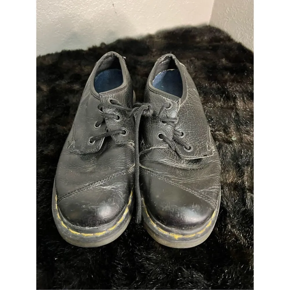 Dr Martens Size 7 Black Oxford Ankle Boot Y2K Chunky Platform Block Heel Punk - Image 2