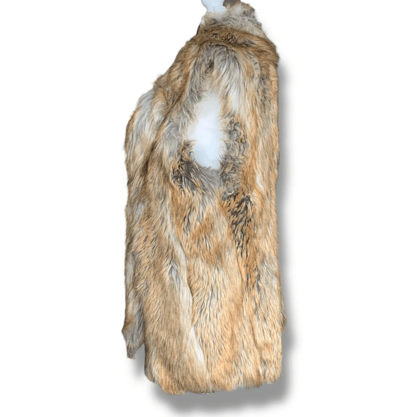 Vintage Ralph Lauren Denim and Supply Faux Fur Vest Long Western Boho Medium - Image 4