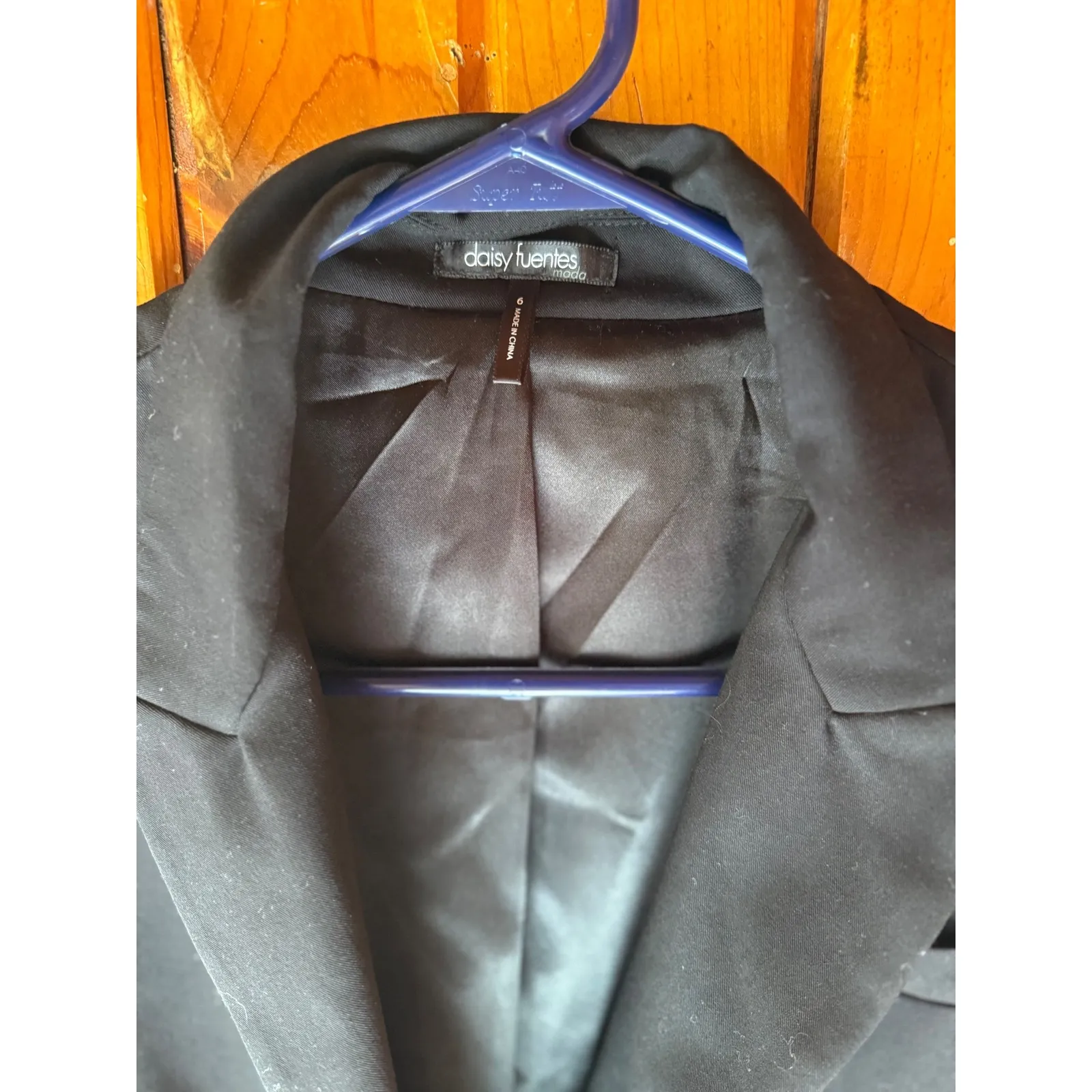 Daisy Fuentes Black Blazer Jacket Career Office Business Classic size 6 - Image 3