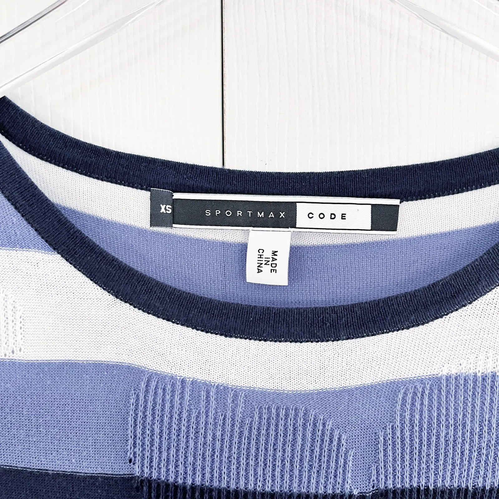 Sportmax Code Striped Sweater Dress Blue Size XS - Image 3