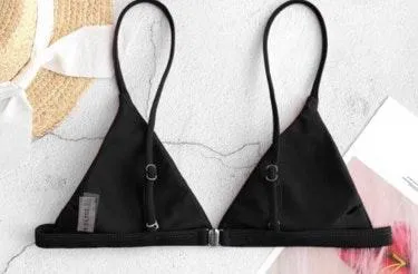 Zaful Black Triangle Bikini Top - Image 2
