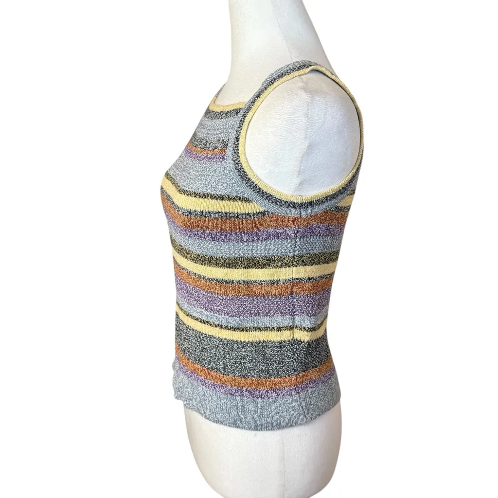 Ba&sh Tannia Sleeveless Knit Top US Size 4 Multicolor Stripes Boho Festival - Image 5