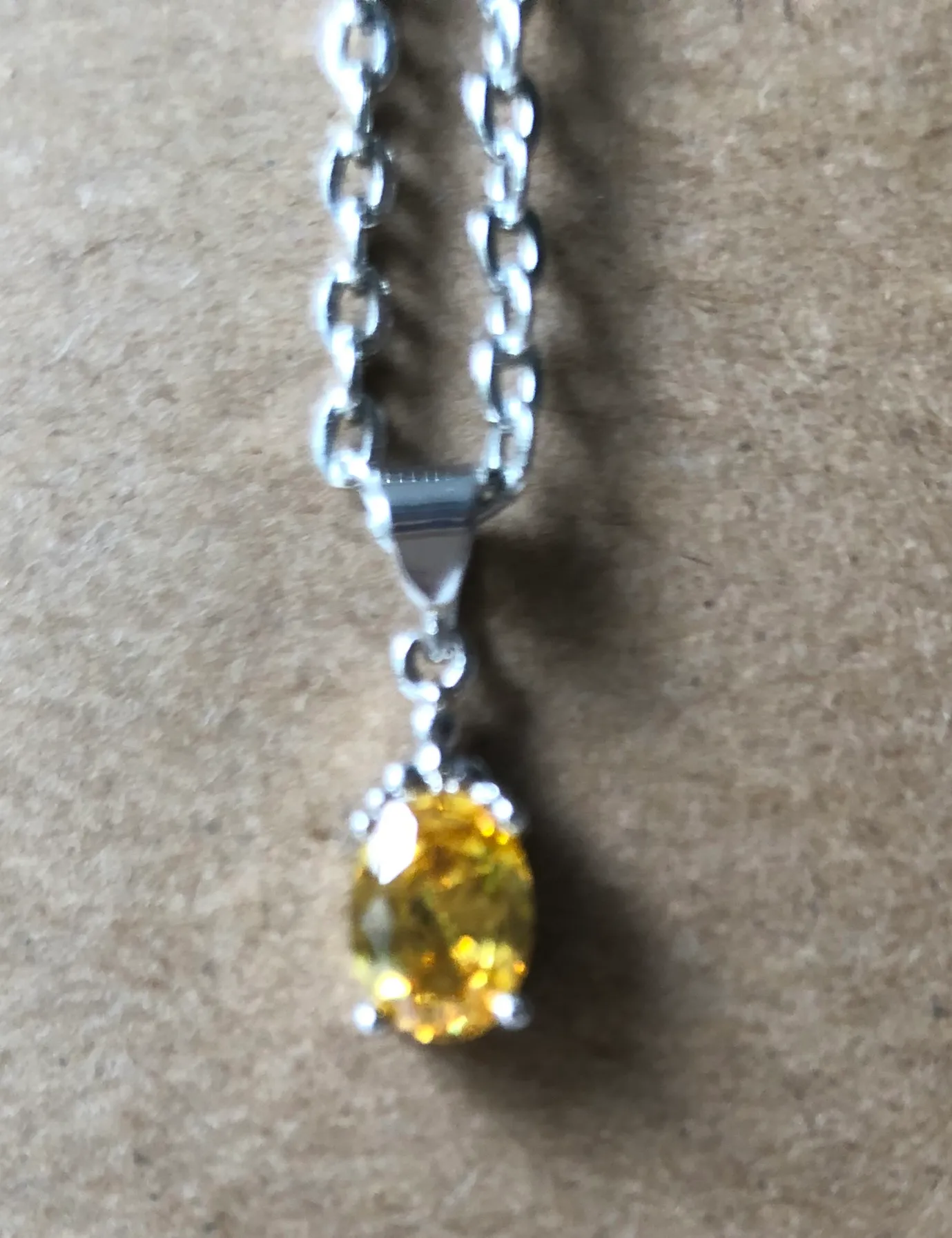 Orange Crystal Necklace - Image 3