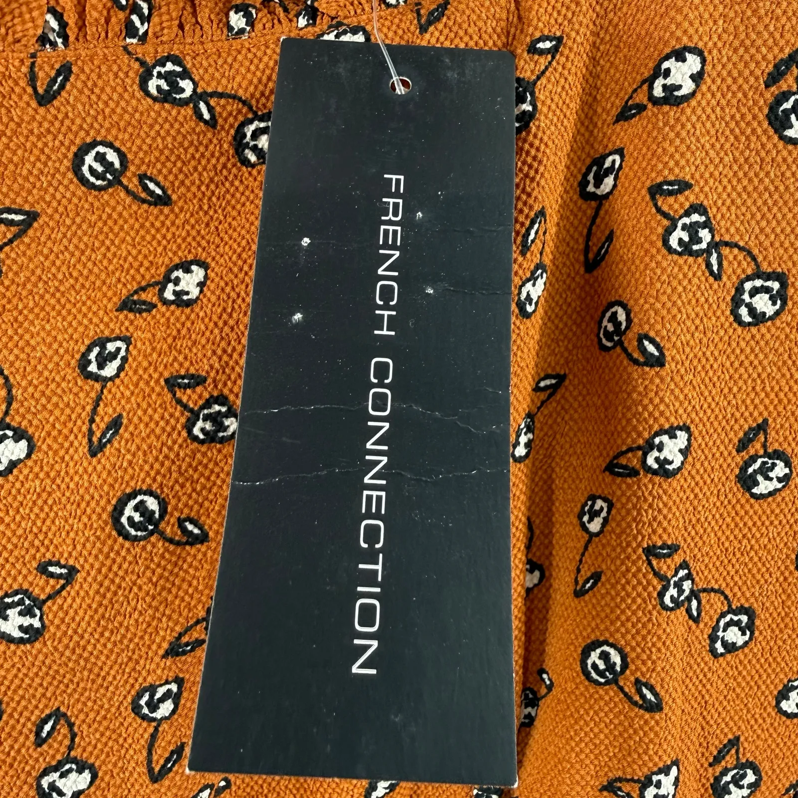 French Connection Dress Large Francine Callie Drape Smock Midi Ditsy Floral NWT - Image 4