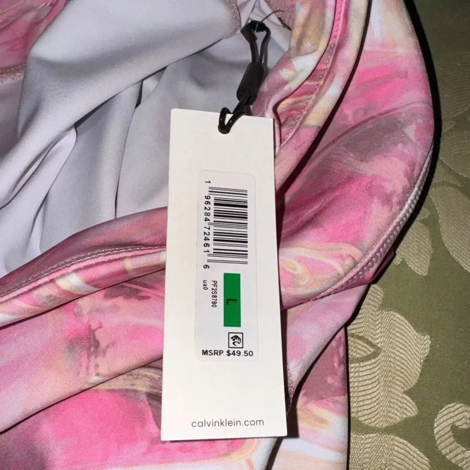 Calvin Klein Printed Side Pocket Bike Shorts in Pink, Size Large, New with Tag - Image 11