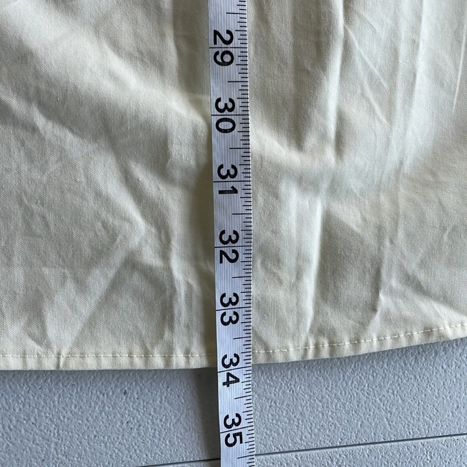 Renouveau Boho Midi Skirt Elastic Waist Side Pockets Sie XS/S Cream Beachy - Image 14