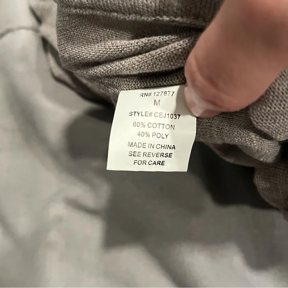 My Beloved Taupe Draped Front Long Sleeve Cardigan Size Medium - Image 8