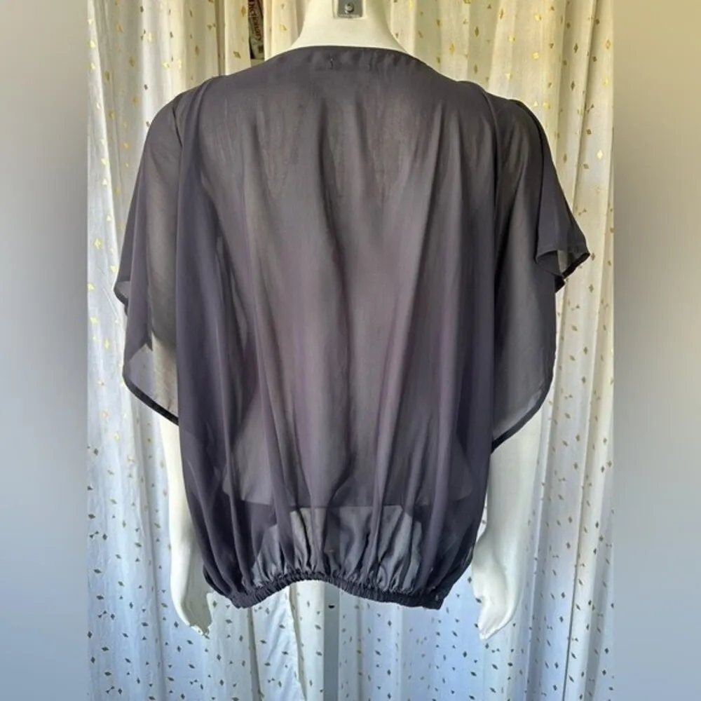 Urban Outfitters Kimchi Blue Sheer Beaded Embellished Art Deco Applique Blouse L - Image 3