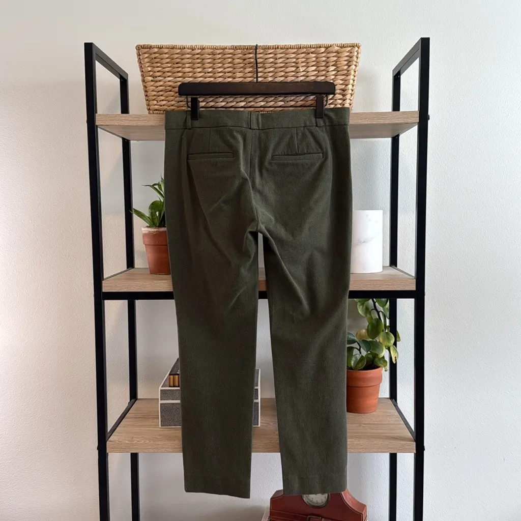 Banana Republic Mid-Rise Sloan Green Ankle Woven Career Dress Pant Trouser, 6 - Image 4