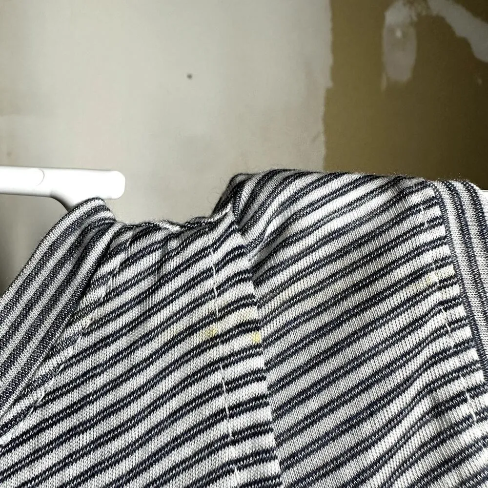 Marine Layer Tank Top Striped Pattern Sleeveless Open Back Black White Medium - Image 4