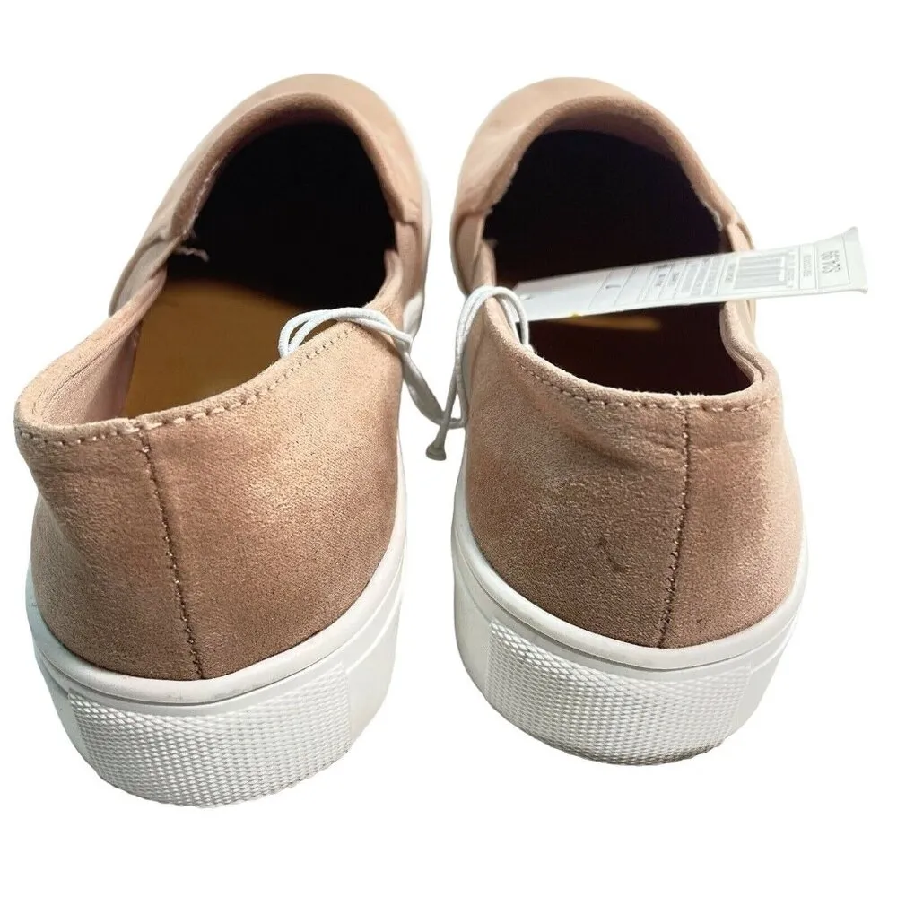 Womens Suede Sneakers Slip On Pink Rose Blush Twin Gore Size 7 u Universal Threa - Image 5