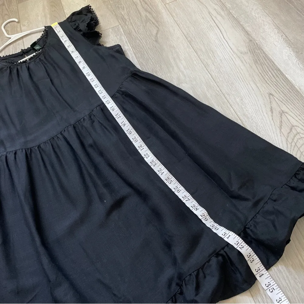 Wild Fable Target Woven Ruffle Hem Mini Dress Black (Medium) preppy party - Image 5