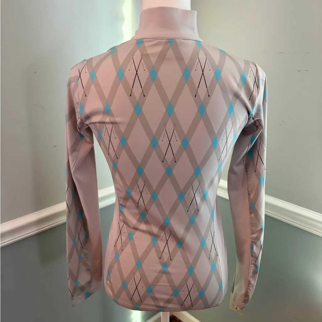 Arista Equestrian Quarter Zip Sun Shirt – Argyle Print
Size XS Gray - Image 2