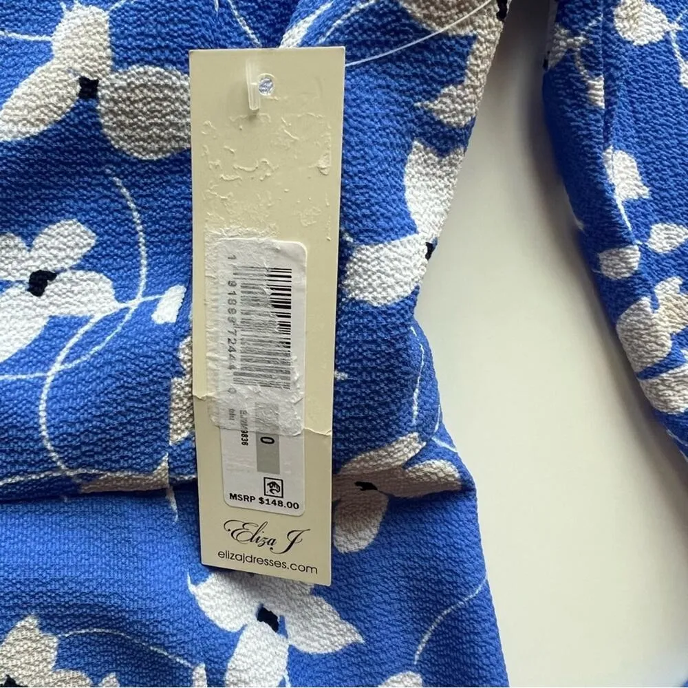 Eliza J Floral Print Flounce Hem A-Line Dress - Image 6