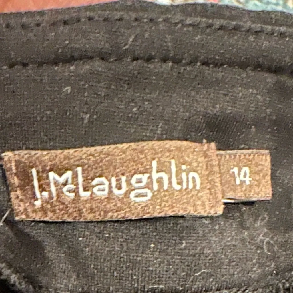 J.McLaughlin Larkin black pull on sporty knit pants side white stripe 14 - Image 6