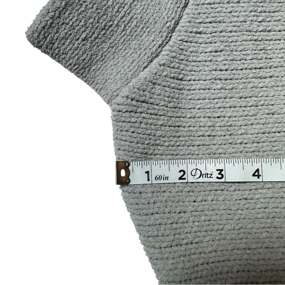 Light Blue Chunky Chenille Turtleneck Sweater size XL - Image 7