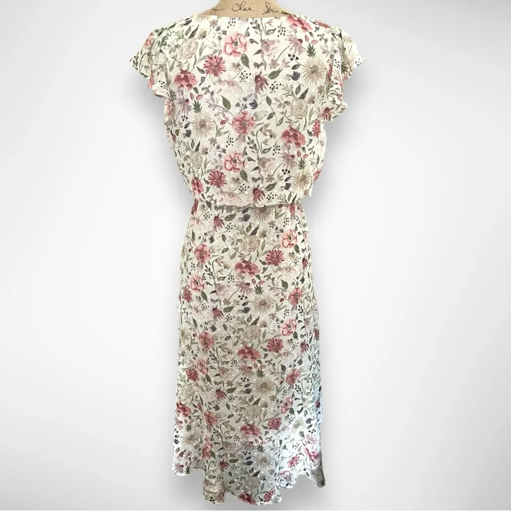 GOOD HART BY MATILDA JANE West Lynn Cream Floral Fit and Flare Midi Dress | EUC - Image 4