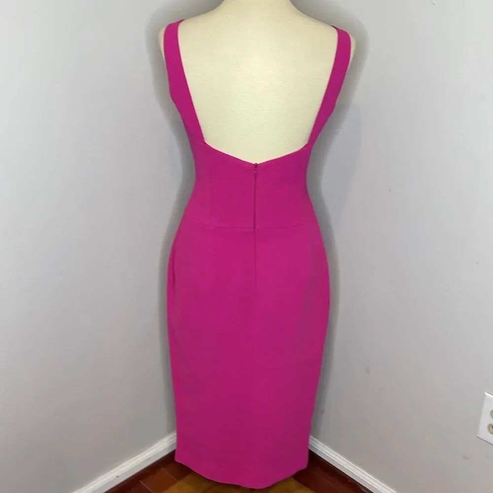 Nicholas‎ Crepe Quilted Bra Dress in Fuschia Pink Size 6 - Image 5