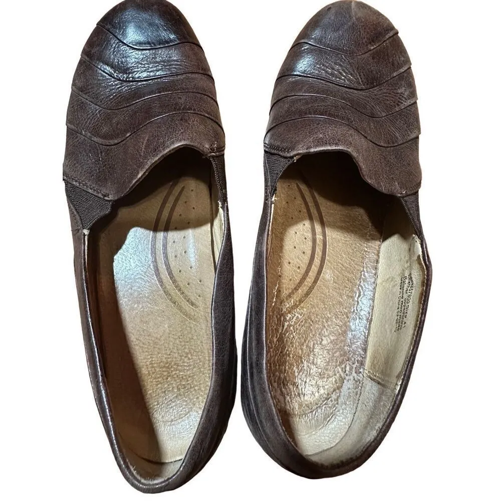 Dansko Pia Brown Leather Slip-On Loafers Size 41 (10.5-11) Womens - Image 5