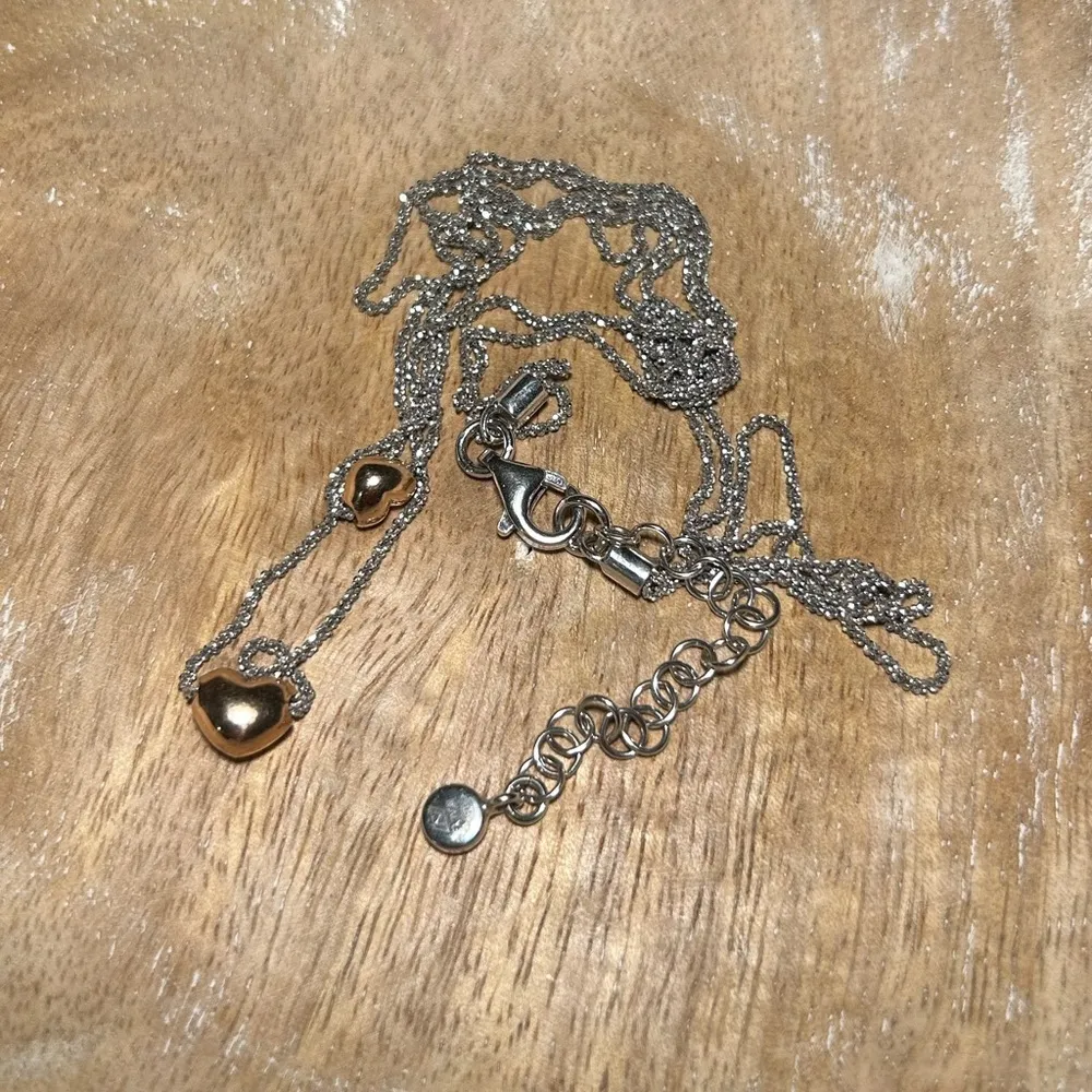 Layered Heart Rose Gold Vermeil Over Sterling on Sterling Silver Chain Necklace - Image 9