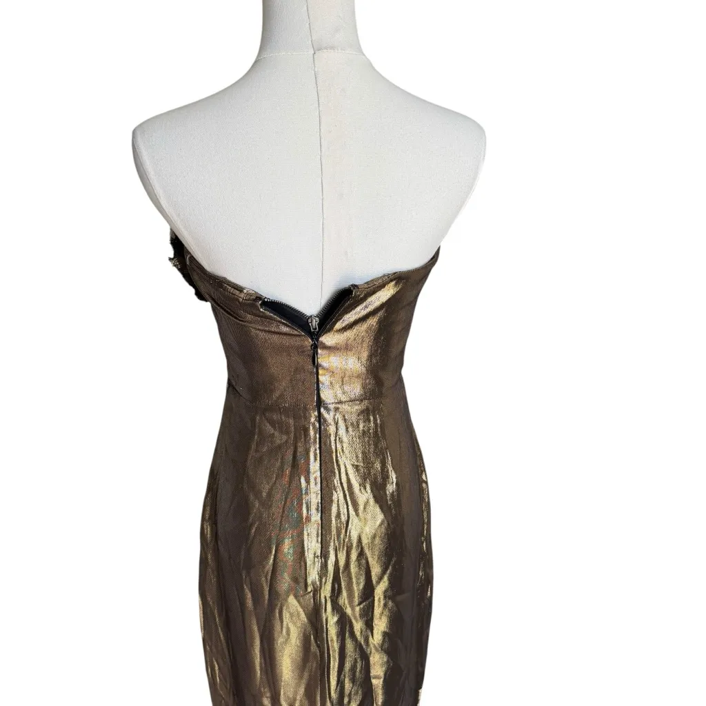 LOVERS AND FRIENDS - NWT Seraphina Gown in Gold Sz XS - Image 6