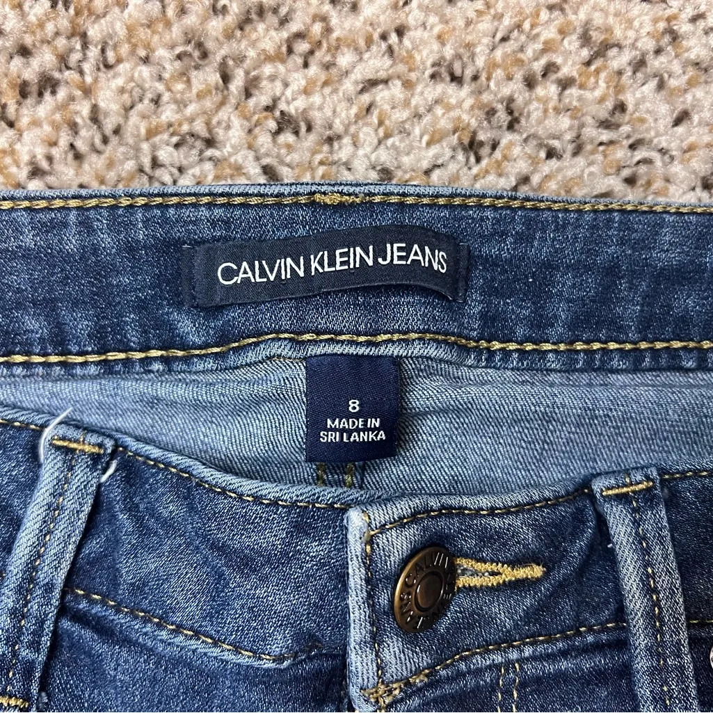 Women Calvin Klein jeans Dark wash skinny jeans with stretch #skinnyjeans - Image 2