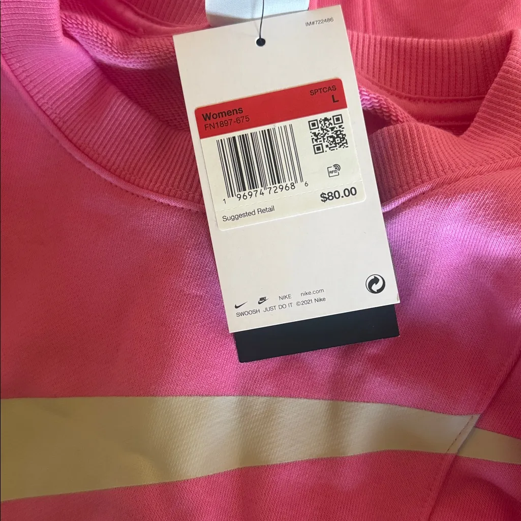 NWT Nike Lightweight Crewneck Sweatshirt Air Over-oversized Large - Image 5