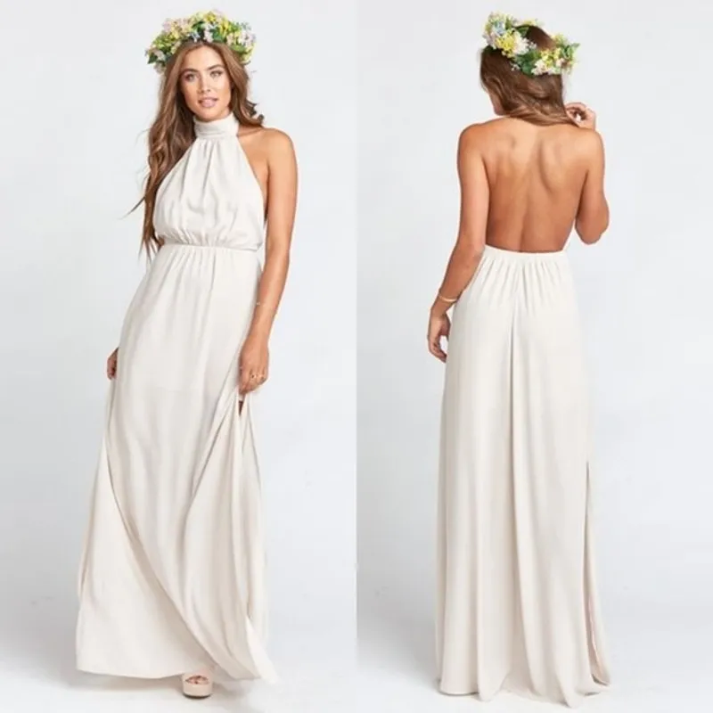 Show Me Your Mumu Womens Dress Sz‎ XS Collette Collar the Ring Crisp Maxi Halter - Image 2