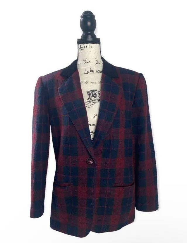 Sag Harbor  SZ 8 vintage checkered oversized blazer - Image 3