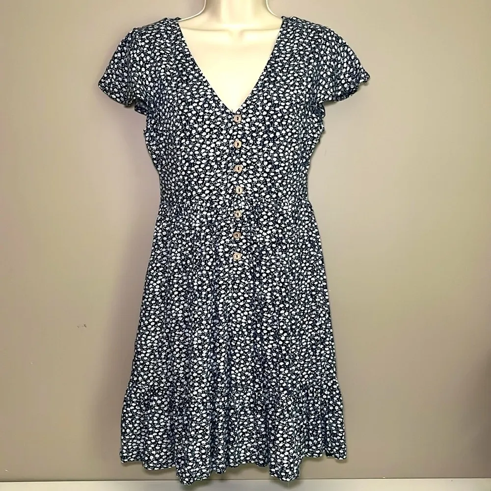 Hello Molly Floral Ruffle Hem Mini Dress Size 4 - Image 2