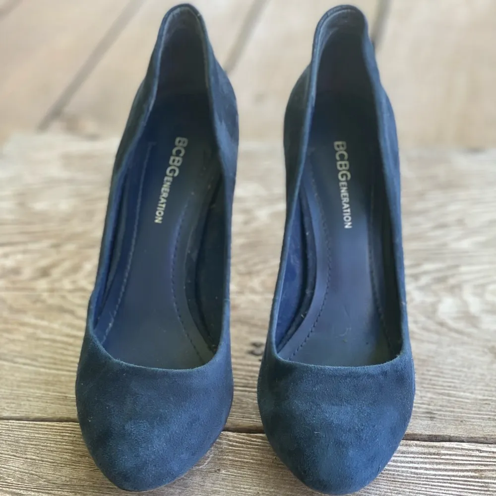 BCBGeneration Blue Suede Pumps - Image 2