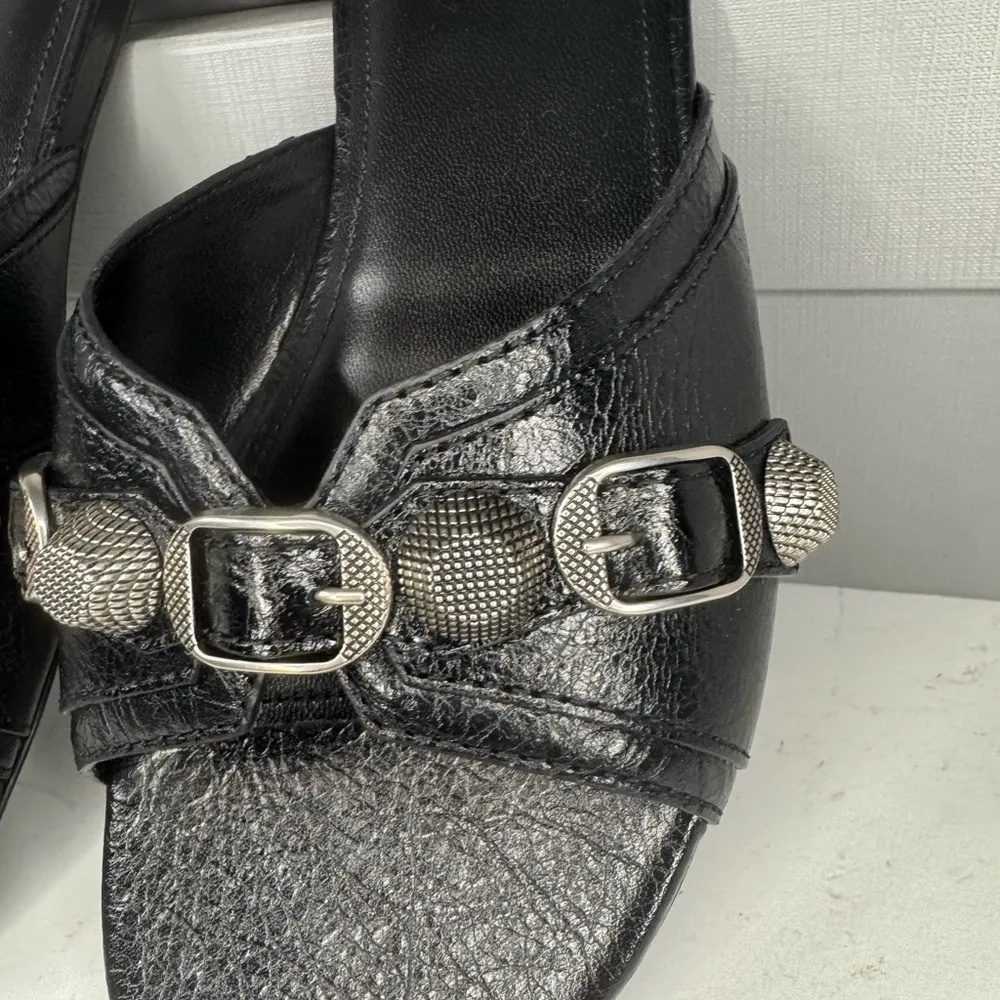 Balenciaga Le Cagole Women’s Slide Sandal Black Colo Size 38 New. - Image 5