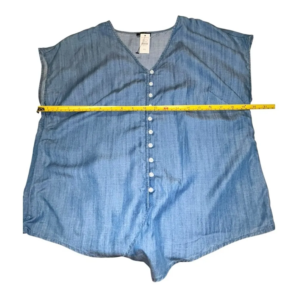 Talbots Denim Tie Hem Top – Size Small Petite New with tags - Image 5