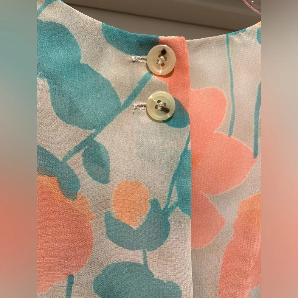 NWT VTG 80s Harve Benard Multicolored Floral Sleeveless Blouse Tank Top - 8 - Image 10