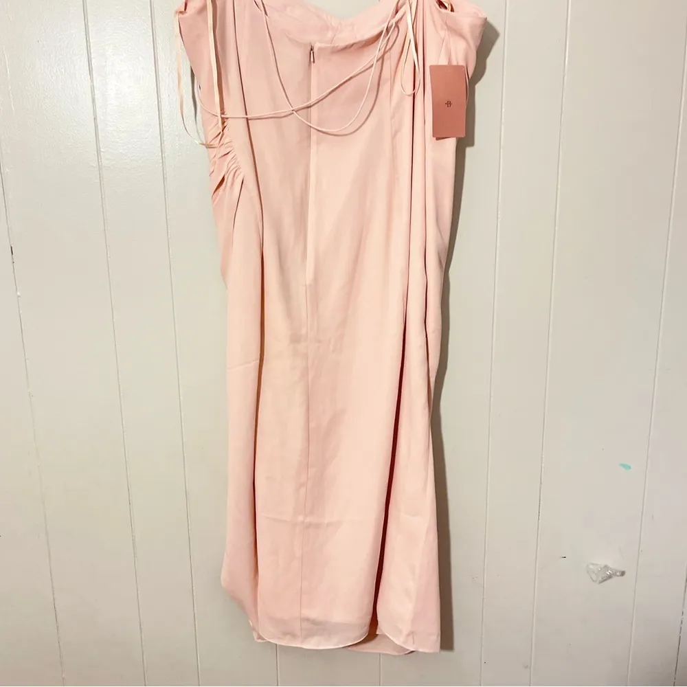 Anthropologie BHLDN Emanuelle Georgette Dust Pink  Midi Dress Size 22 NWT - Image 8